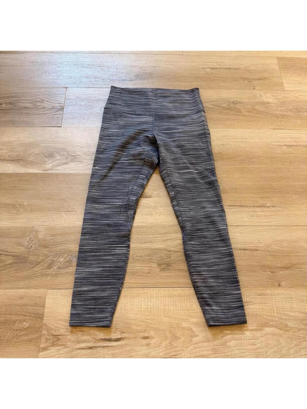 Lululemon Align Pant II 25" Herringbone Grey Women's Size 8 Leggings